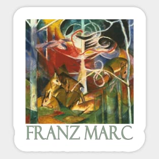 Deer in the Forest by Franz Marc Sticker